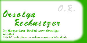 orsolya rechnitzer business card